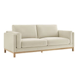 Fern 81 inch Fabric Sofa in Ivory