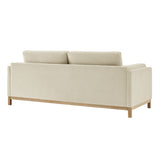 Fern 81 inch Fabric Sofa in Ivory