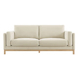 Fern 81 inch Fabric Sofa in Ivory