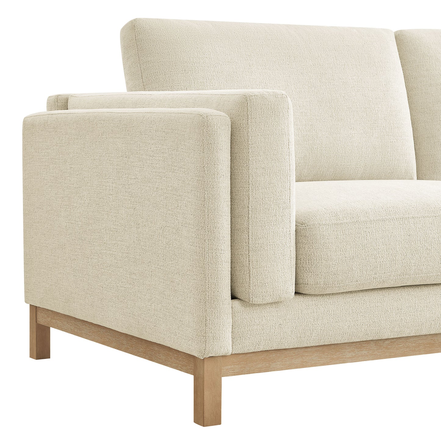 Fern 81 inch Fabric Sofa in Ivory