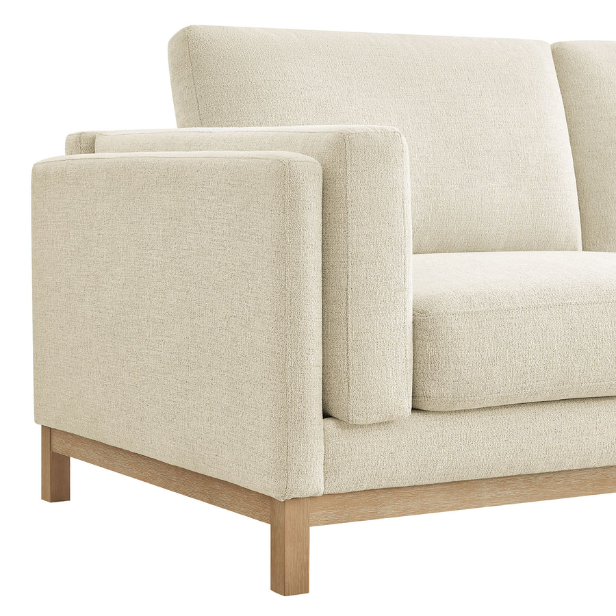 Fern 81 inch Fabric Sofa in Ivory