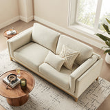Fern 81 inch Fabric Sofa in Ivory
