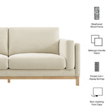 Fern 81 inch Fabric Sofa in Ivory