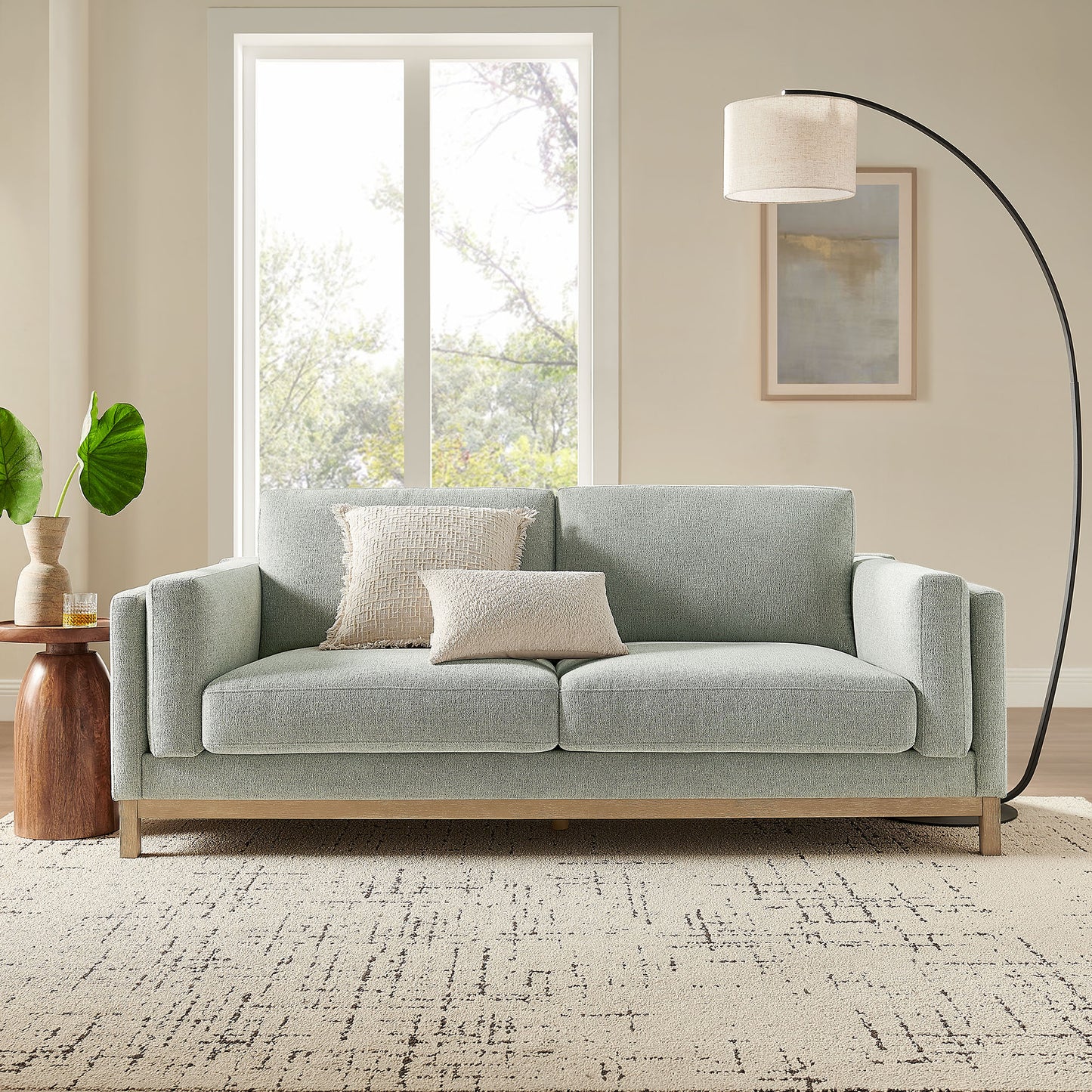 Fern 81 inch Fabric Sofa in Mist