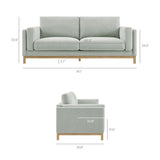 Fern 81 inch Fabric Sofa in Mist