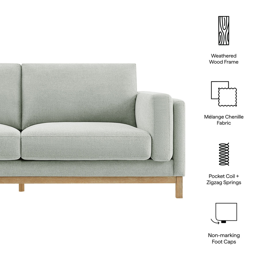 Fern 81 inch Fabric Sofa in Mist