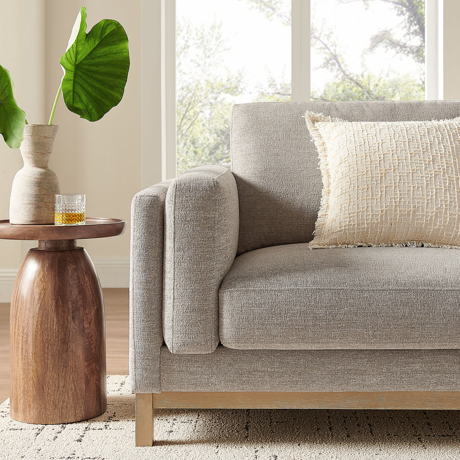 Fern 81 inch Fabric Sofa in Pewter