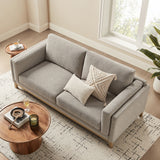 Fern 81 inch Fabric Sofa in Pewter