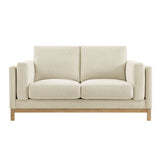 Fern 63 inch Fabric Loveseat in Ivory