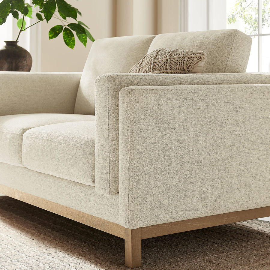 Fern 63 inch Fabric Loveseat in Ivory