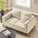 Fern 63 inch Fabric Loveseat in Ivory