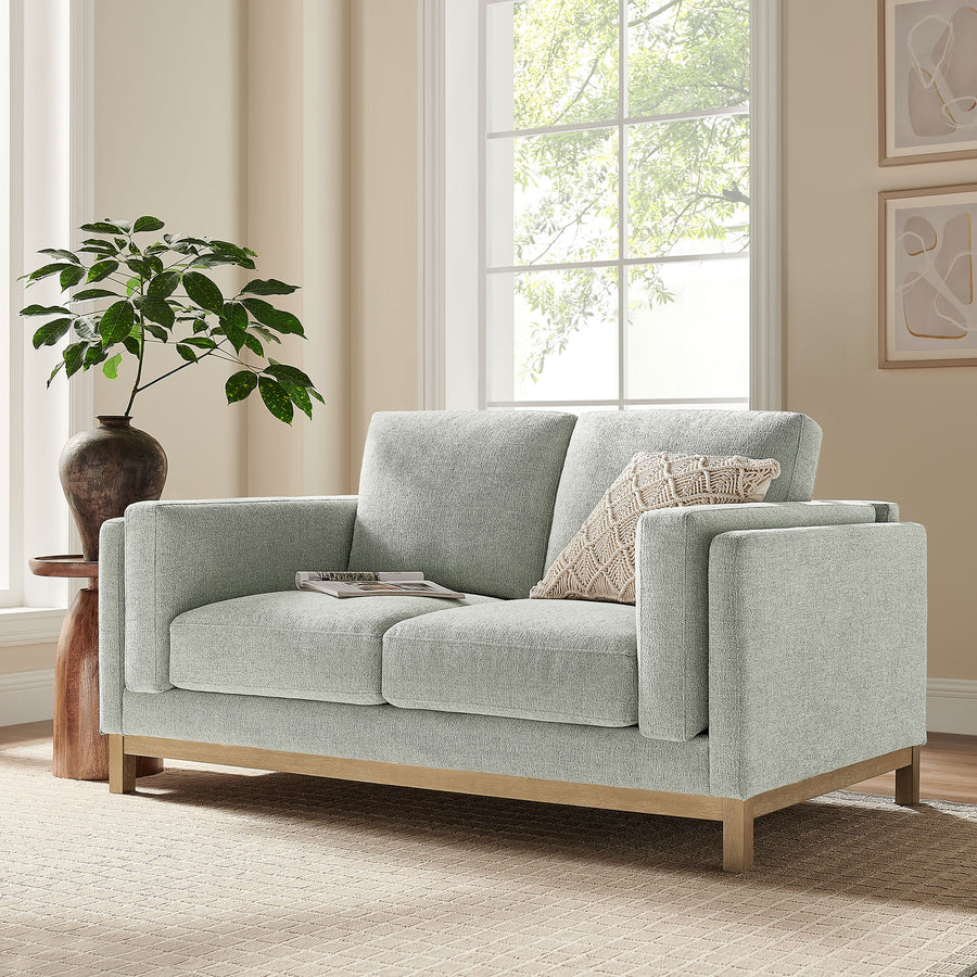 Fern 63 inch Fabric Loveseat in Mist