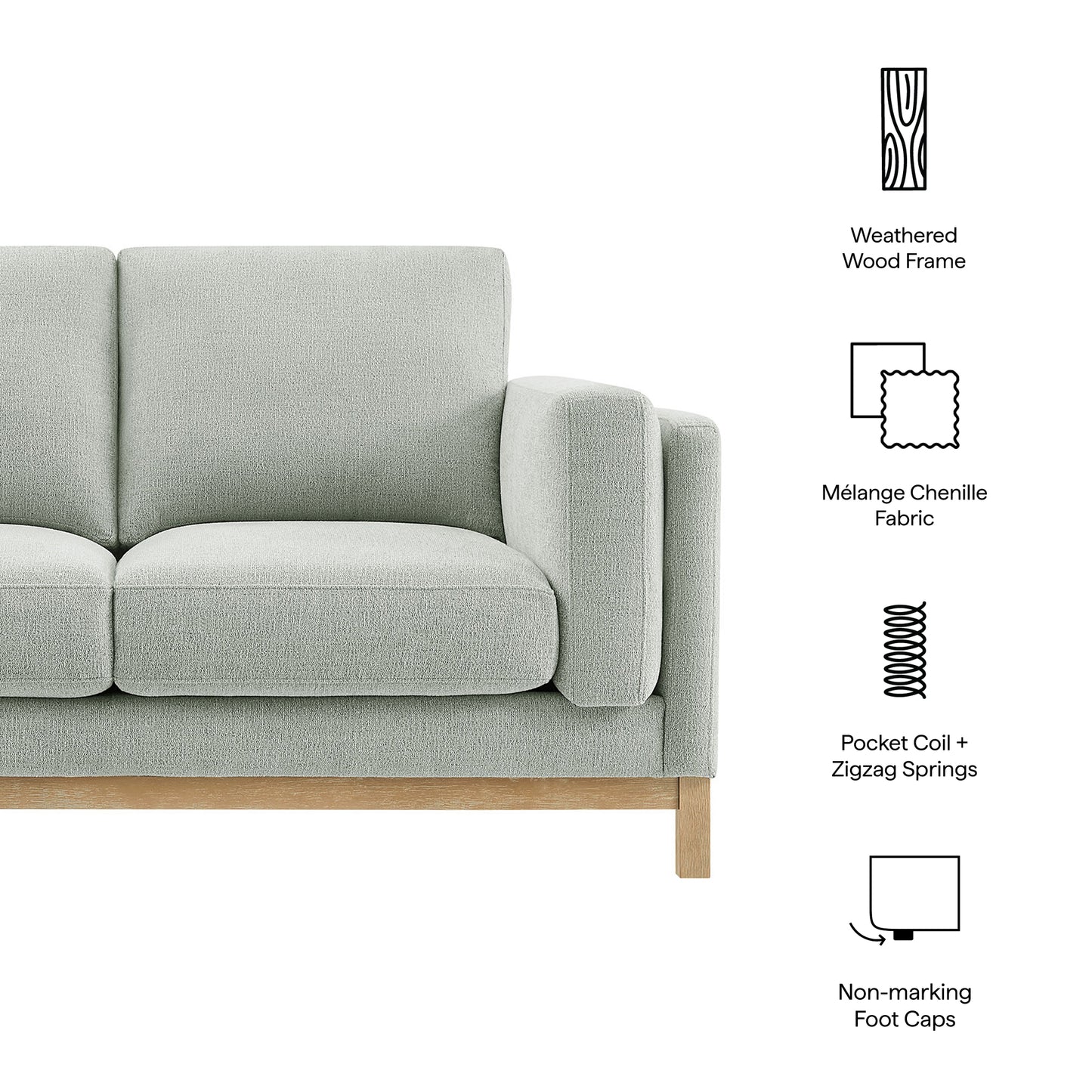 Roscoe 63 inch Fabric Loveseat by Furniture for America