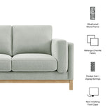 Fern 63 inch Fabric Loveseat in Mist