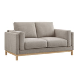 Fern 63 inch Fabric Loveseat in Pewter