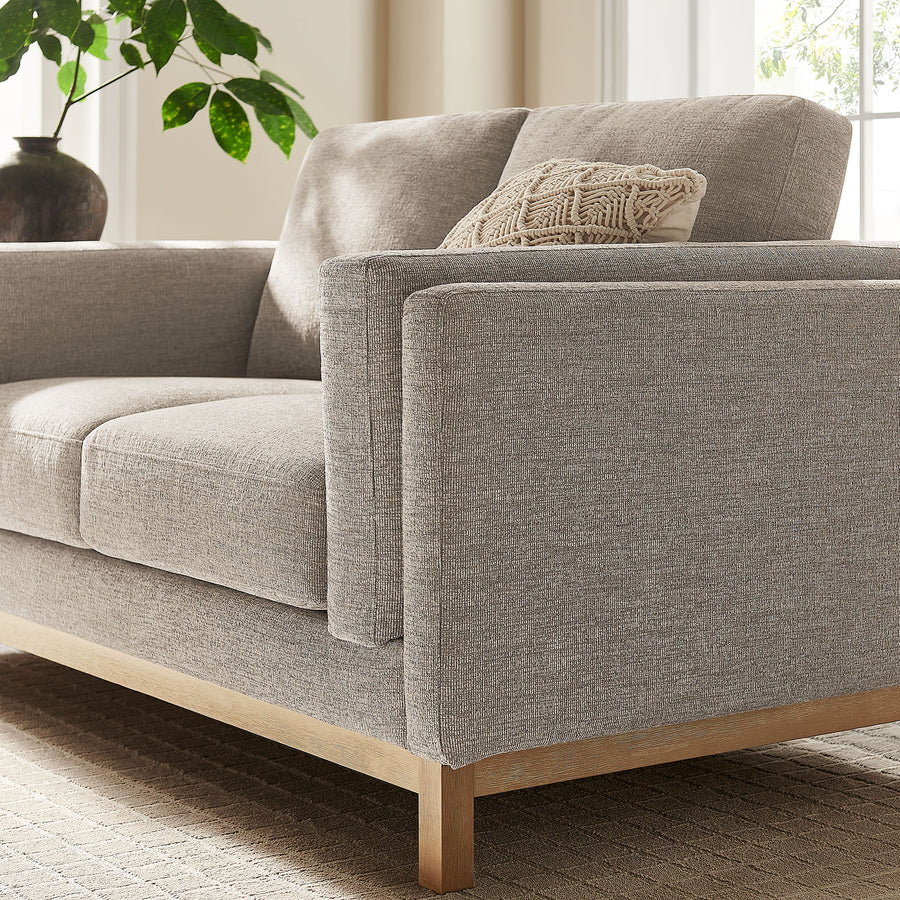 Fern 63 inch Fabric Loveseat in Pewter