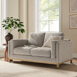 Fern 63 inch Fabric Loveseat in Pewter