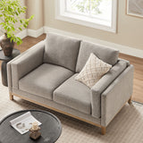 Fern 63 inch Fabric Loveseat in Pewter