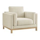 Fern Fabric Armchair in Ivory