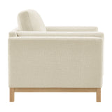 Fern Fabric Armchair in Ivory