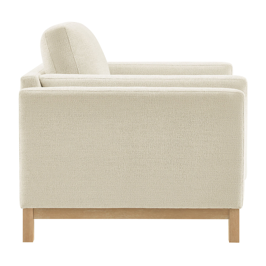 Fern Fabric Armchair in Ivory