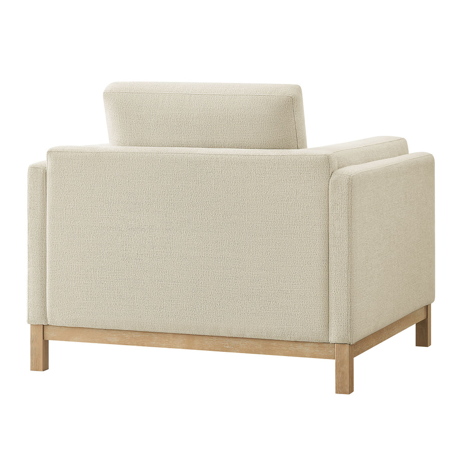 Fern Fabric Armchair in Ivory