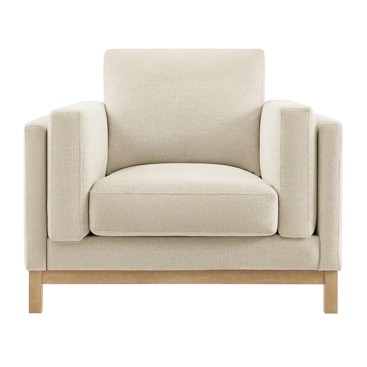 Fern Fabric Armchair in Ivory