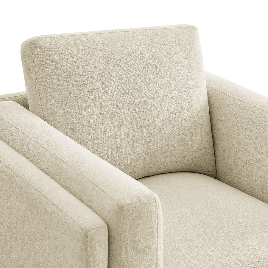 Fern Fabric Armchair in Ivory