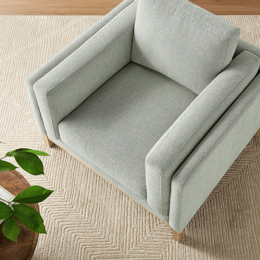 Fern Fabric Armchair in Mist