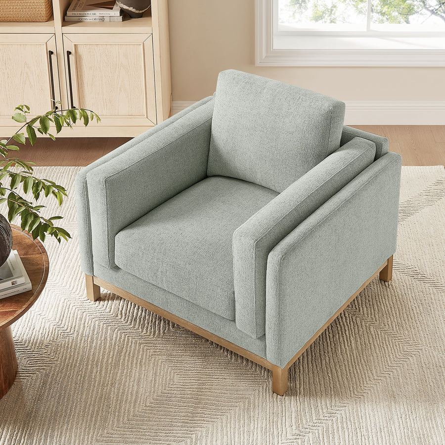 Fern Fabric Armchair in Mist