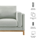 Fern Fabric Armchair in Mist