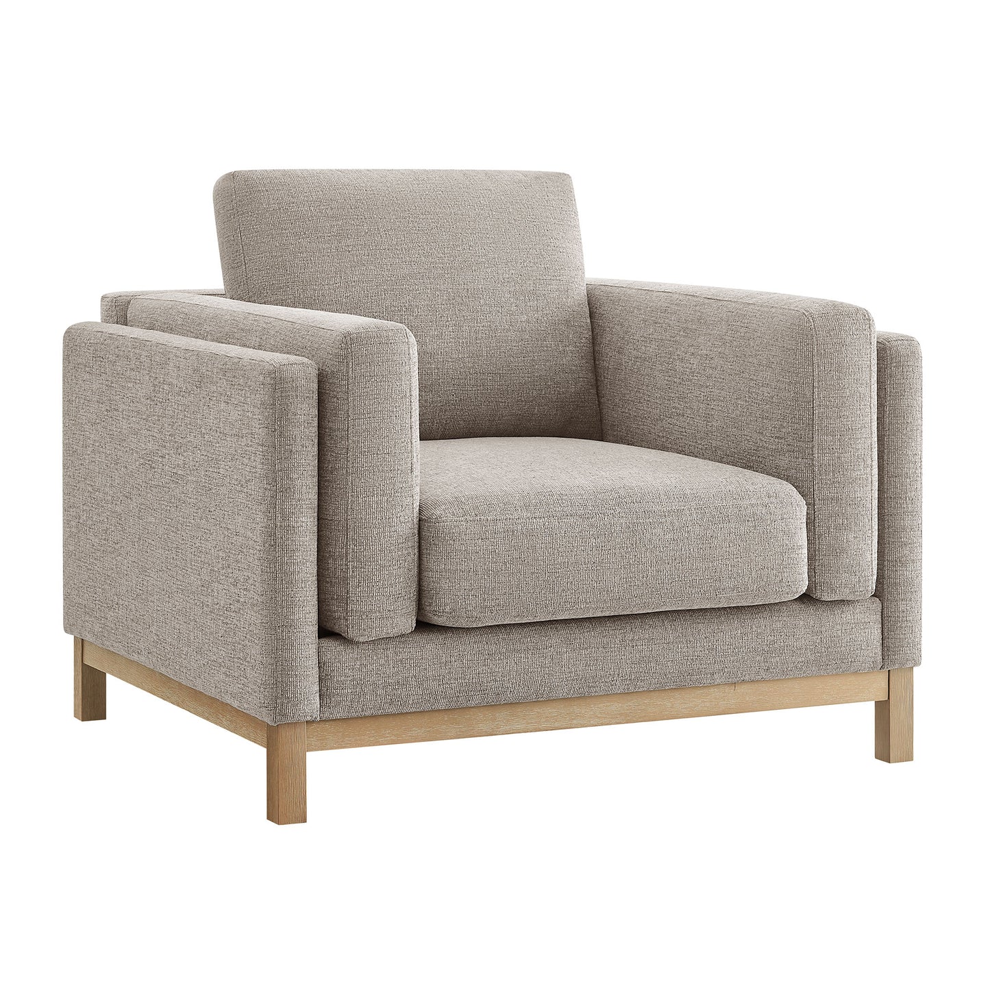 Fern Fabric Armchair in Pewter