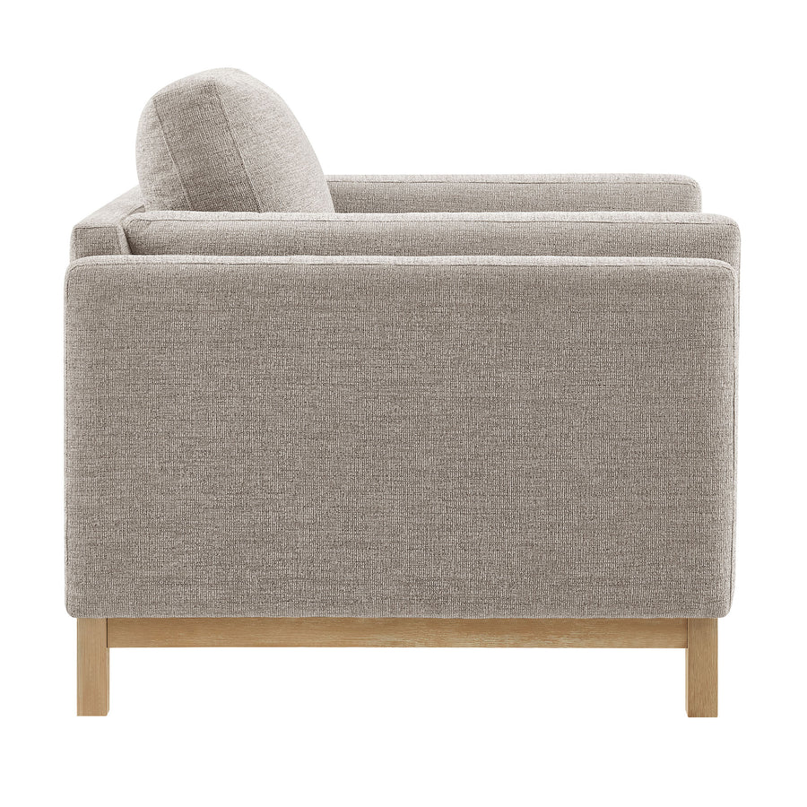 Fern Fabric Armchair in Pewter