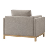 Fern Fabric Armchair in Pewter