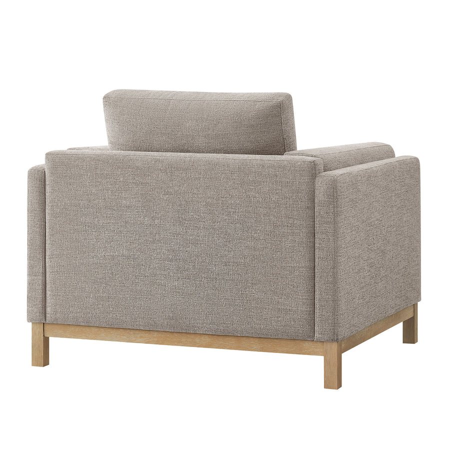 Fern Fabric Armchair in Pewter