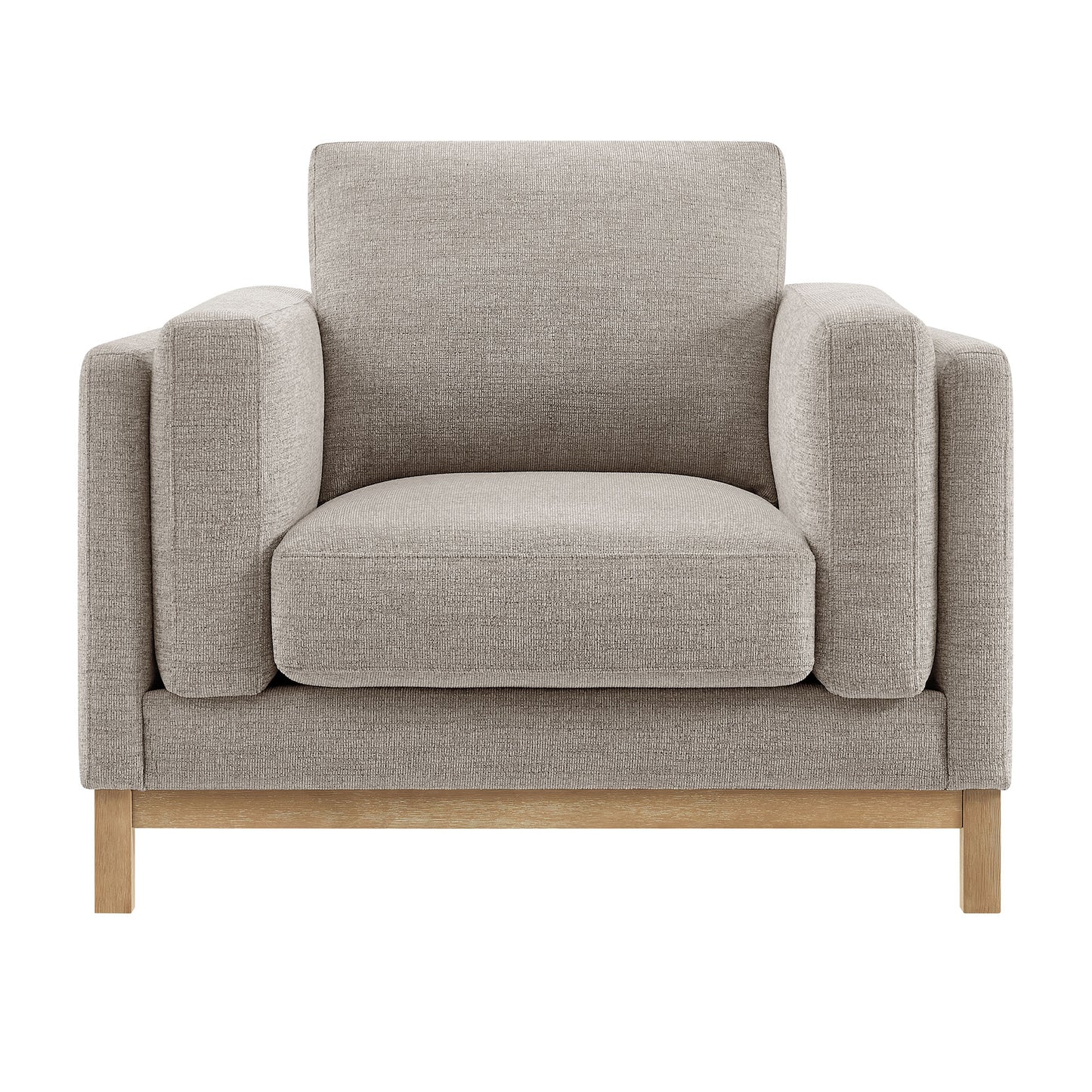 Fern Fabric Armchair in Pewter