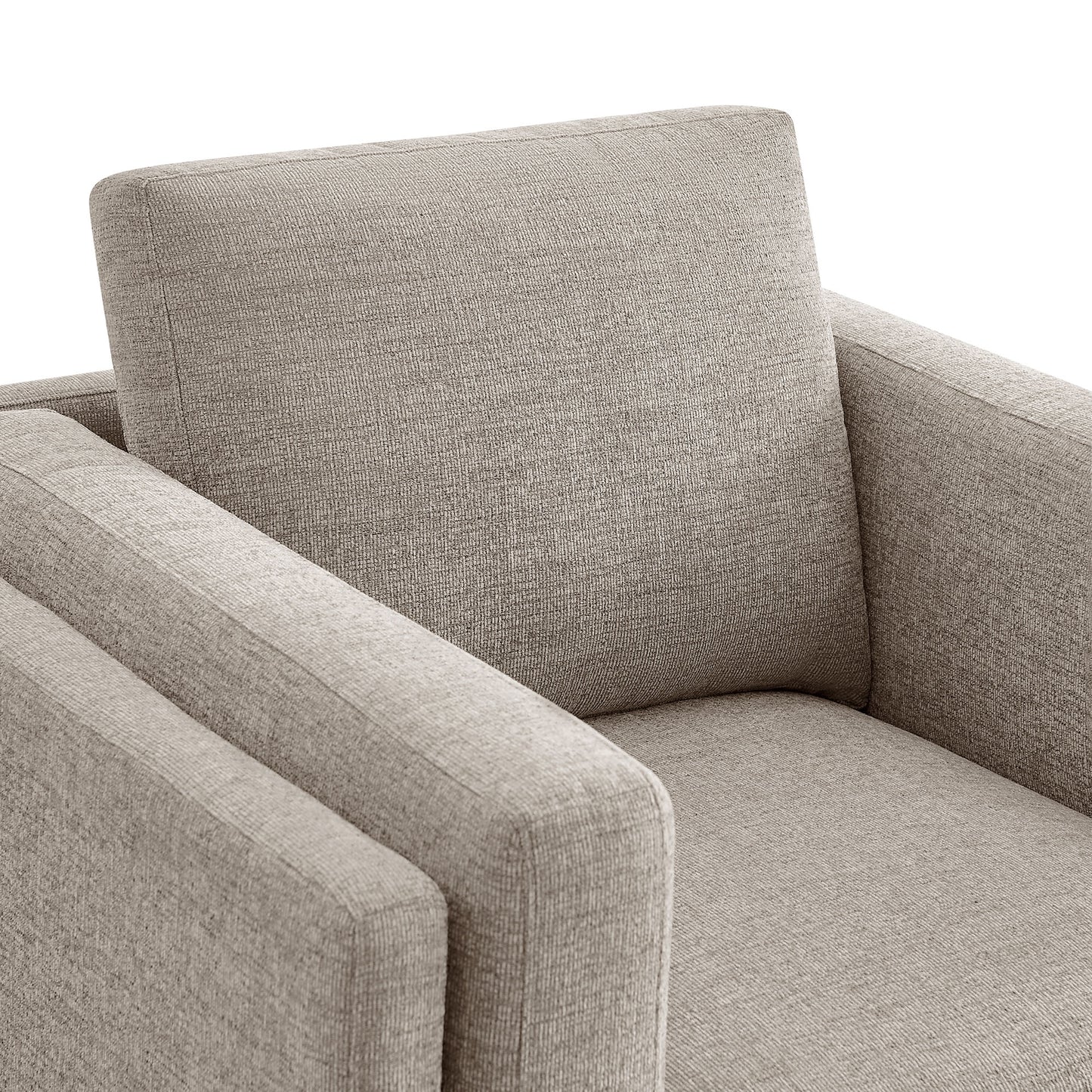Fern Fabric Armchair in Pewter