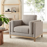 Fern Fabric Armchair in Pewter