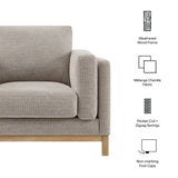 Fern Fabric Armchair in Pewter