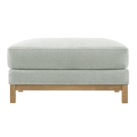 Roscoe Fabric Ottoman in Mist