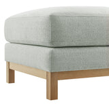 Fern Fabric Ottoman in Mist
