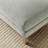 Fern Fabric Ottoman in Mist
