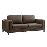 Fern 81 inch Vegan Leather Sofa in Espresso