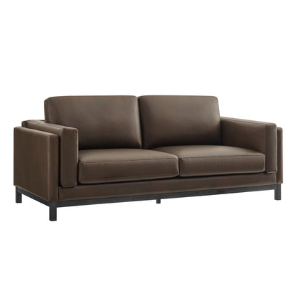 Roscoe 81 inch Vegan Leather Sofa by Furniture For America