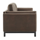 Fern 81 inch Vegan Leather Sofa in Espresso