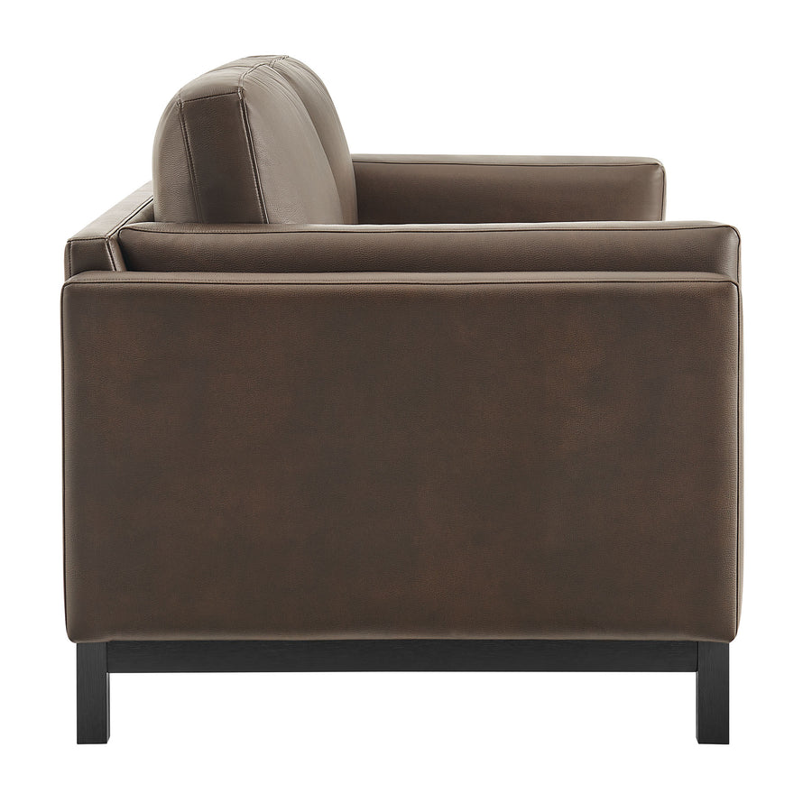 Fern 81 inch Vegan Leather Sofa in Espresso