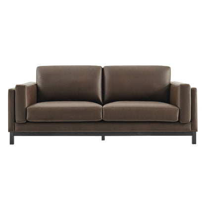 Roscoe 81 inch Vegan Leather Sofa by Furniture For America