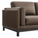 Fern 81 inch Vegan Leather Sofa in Espresso