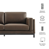 Fern 81 inch Vegan Leather Sofa in Espresso