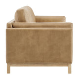 Fern 81 inch Vegan Leather Sofa in Toast